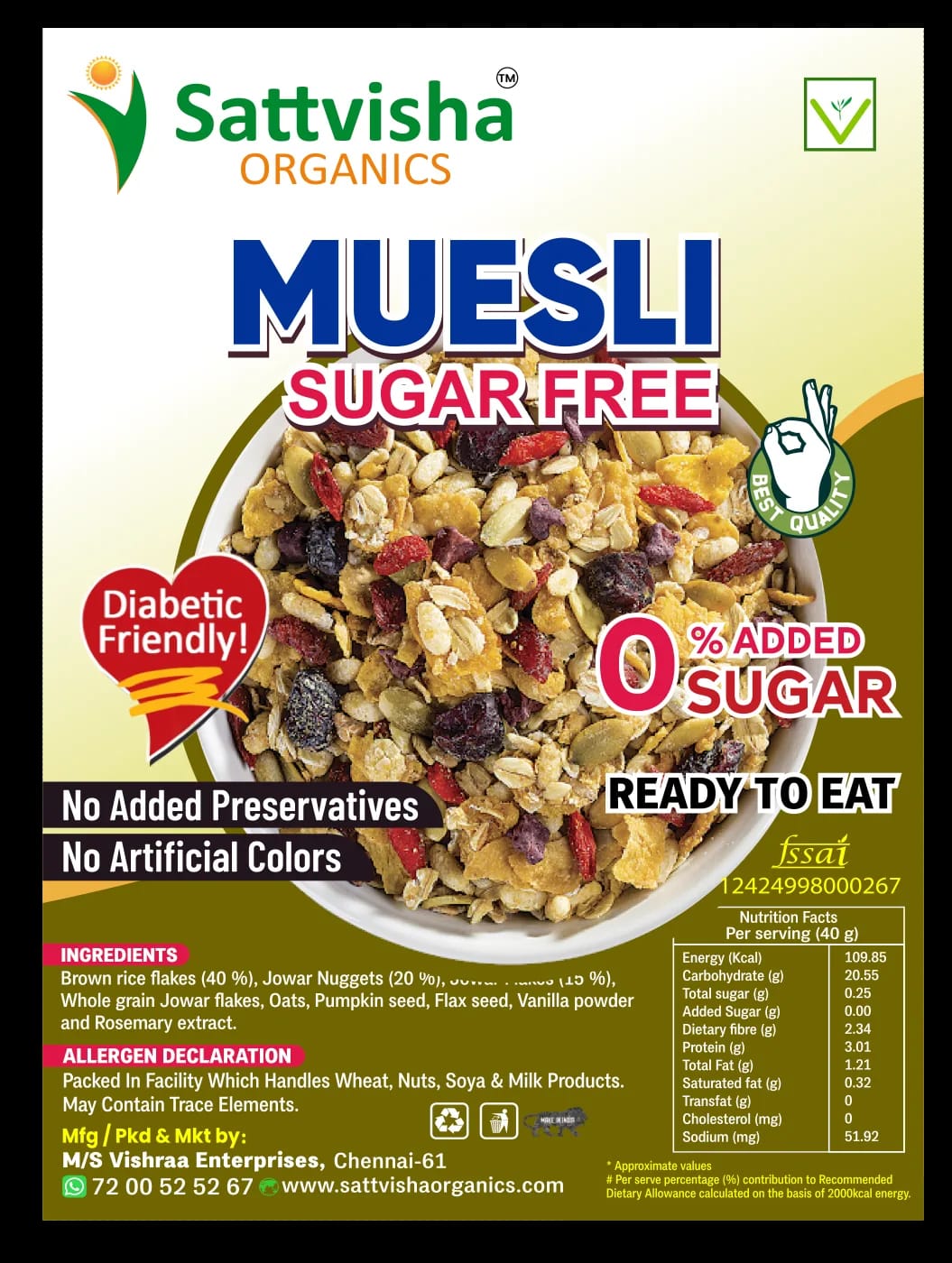 Sugar Free Muesli