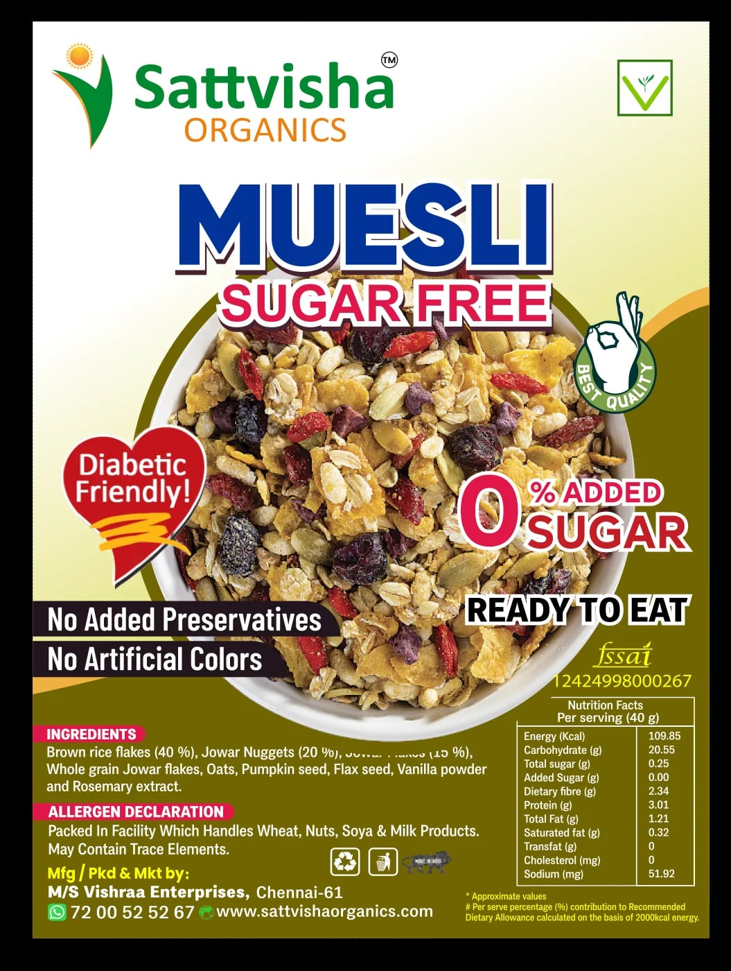 Sugar Free Muesli