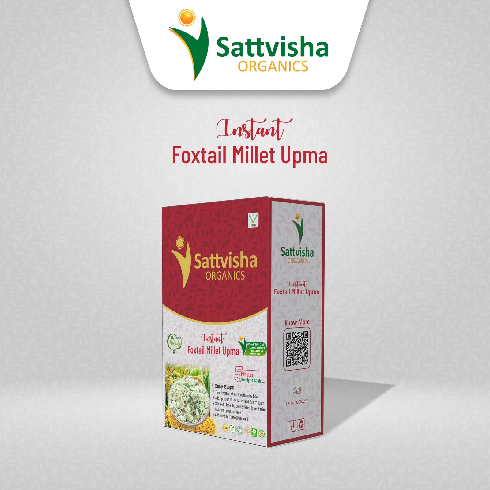 Sattvisha Instant Foxtail Millet Upma Mix