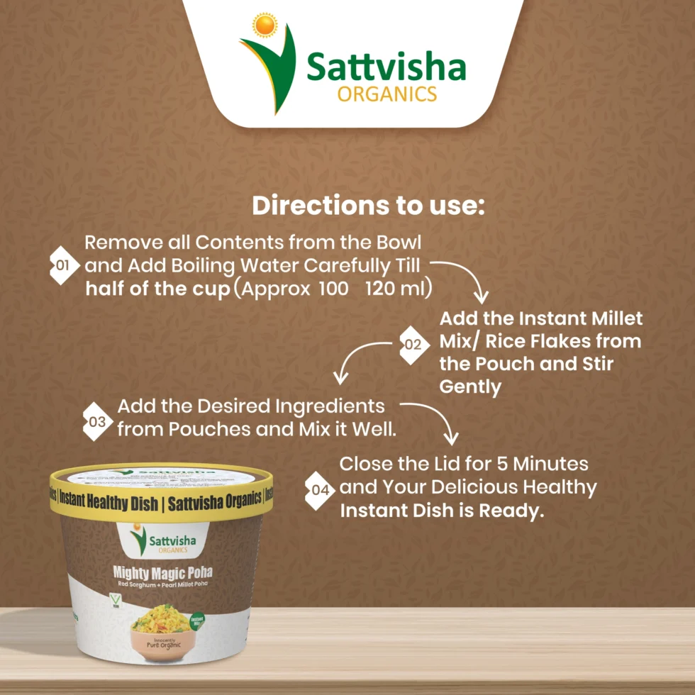 Red Sorghum + Pearl Millet Flakes | Sattvisha Mighty Magic