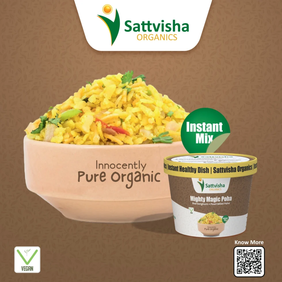 Red Sorghum + Pearl Millet Flakes | Sattvisha Mighty Magic