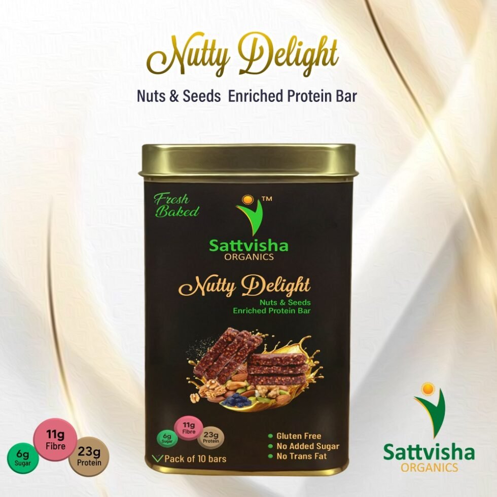 Sattvisha Nutty Delight:10 Bars in Premium Tin Box